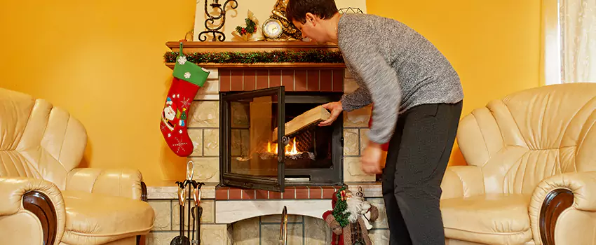 Rusted Metal Fireplace Restoration in Hobbs, New Mexico
